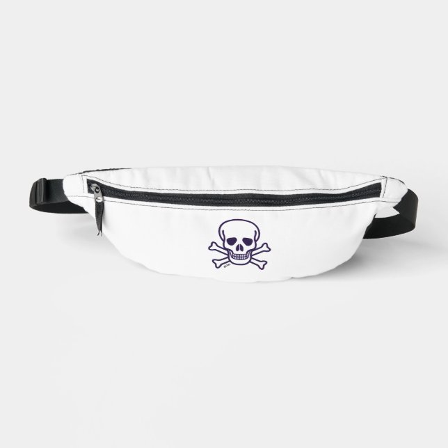Skull n Bones white fanny pack (Front)