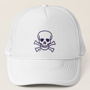Skull n Bones white foam trucker cap