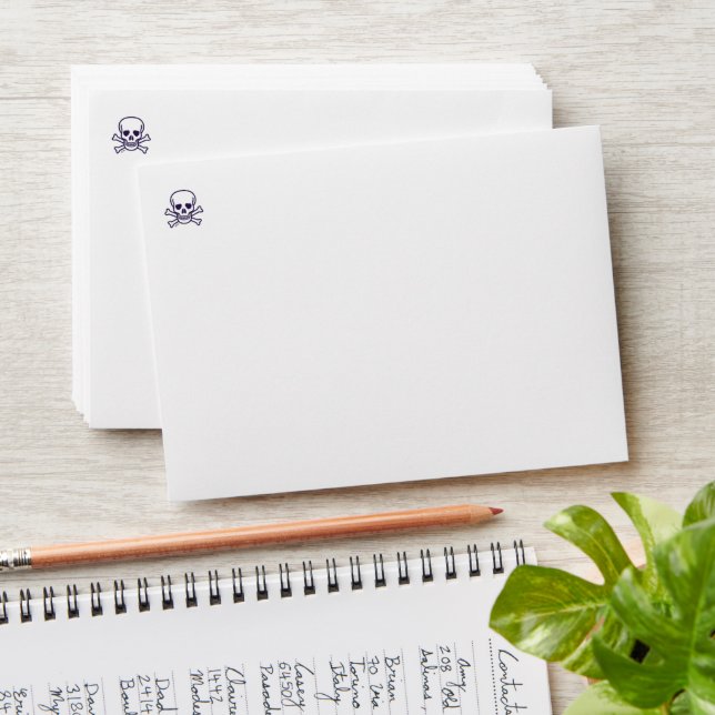 Skull n Bones white small envelopes front (Stacked)