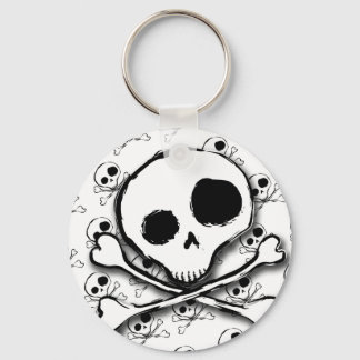 Skull N Bones with backdrop Keychain