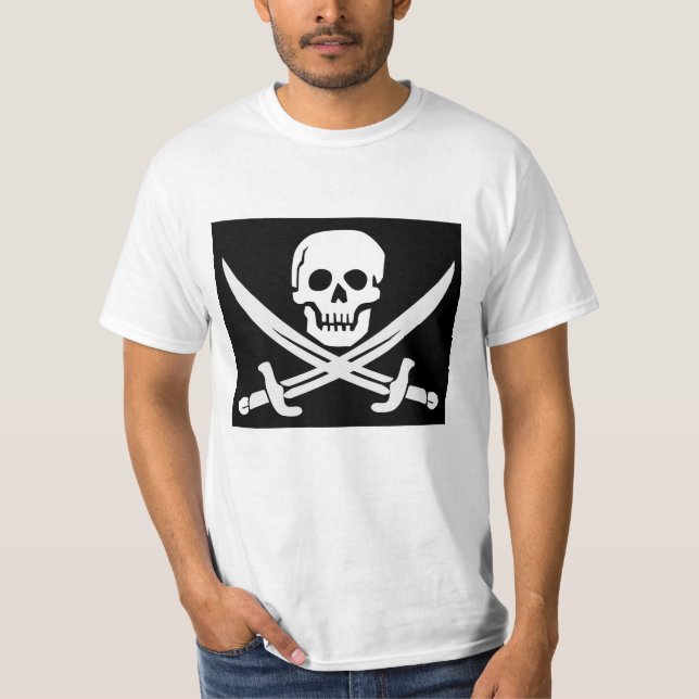 SKULL N CROSSBONES PIRATE T-SHIRTS (Front)