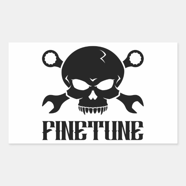 Skull 'n' Tools 2 - Finetune (black) Sticker (Front)