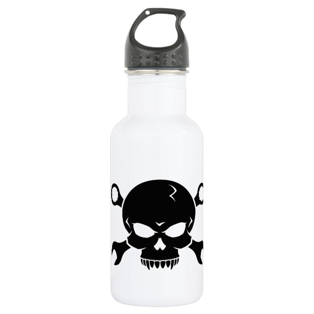 Skull 'n' Tools - Screw Pirate 2 (black) 532 Ml Water Bottle (Front)