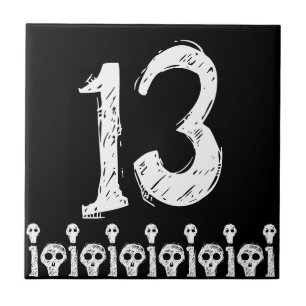 Skull Number Tile