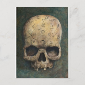 Skull of a witch postcard