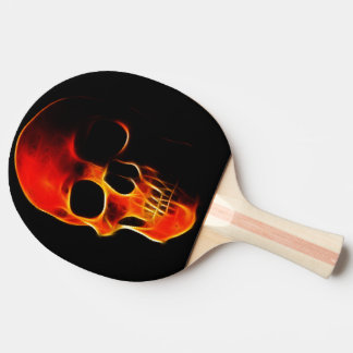 Skull of Flames Ping Pong Paddle