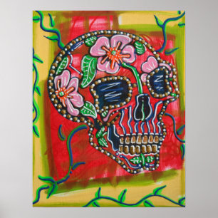 Skull Of Flowers Poster