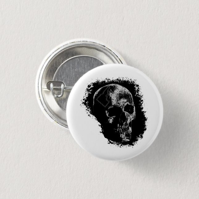 SKULL OF IDAHO 1 INCH ROUND BUTTON (Front & Back)