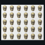 Skull Oil Painting Style Painting Illustration Wrapping Paper<br><div class="desc">Fantasy Rock Punk Heavy Metal Art - Blue Skull Skeleton - Digital Fantasy Art</div>