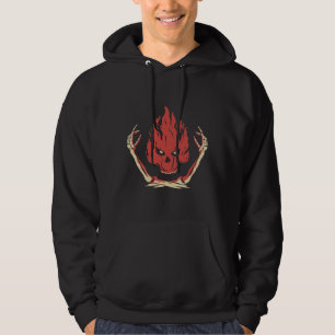 Skull On Fire Hoodie