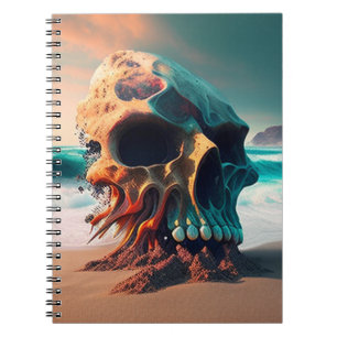 Skull on the beach notebook