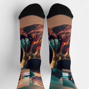 Skull on the beach socks