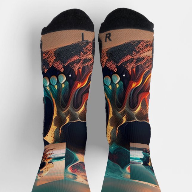Skull on the beach socks (Top)