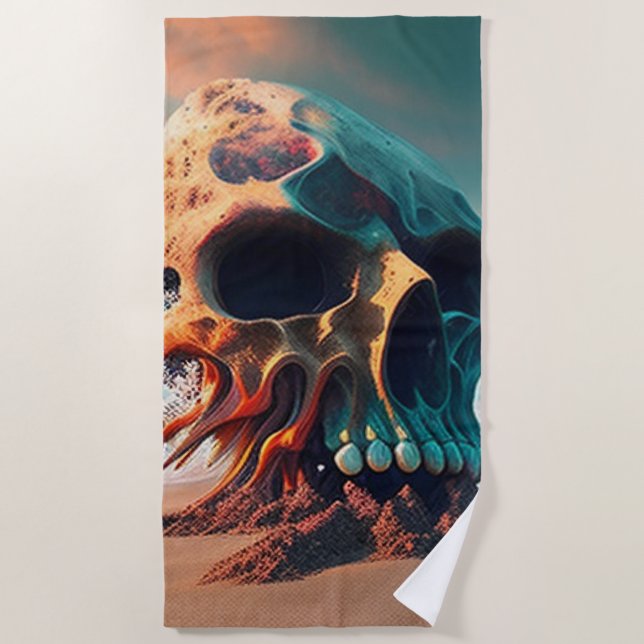 Skull on the Beach Towel (Front)