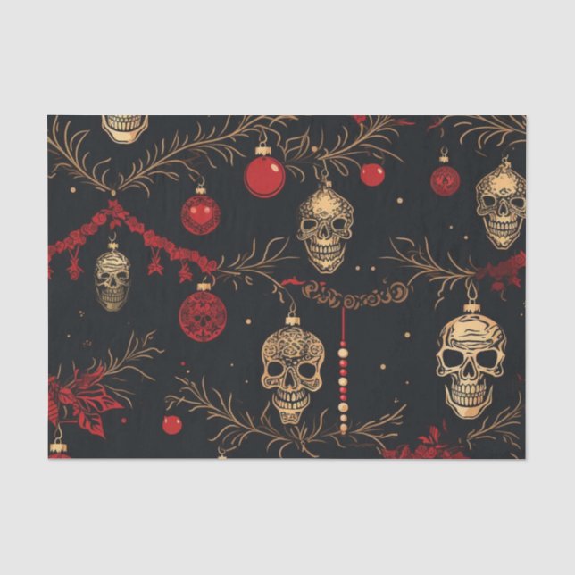 Skull Ornament Tissue Paper (Front)