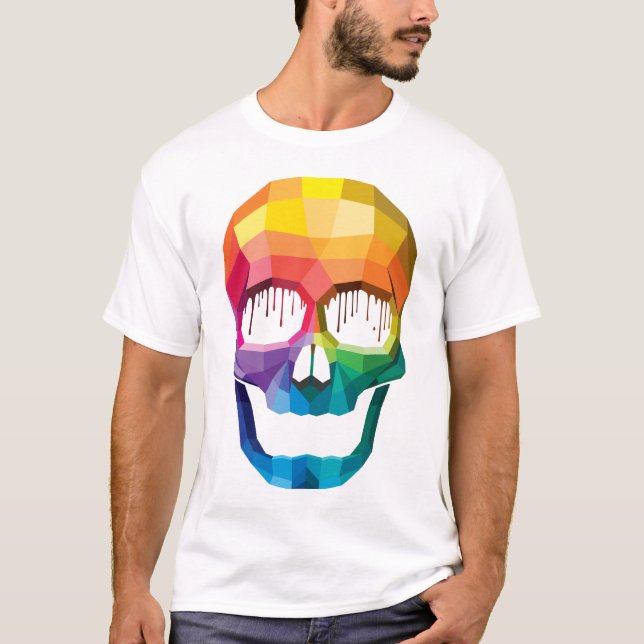 Skull Paint Drips T-Shirt (Front)