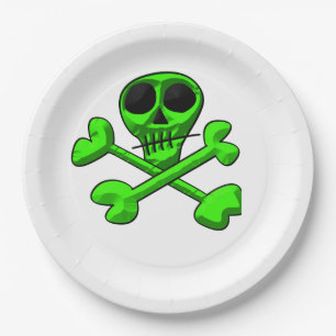 skull paper plate