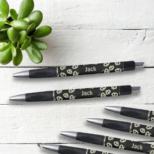 Skull Pattern Black Personalized Pens