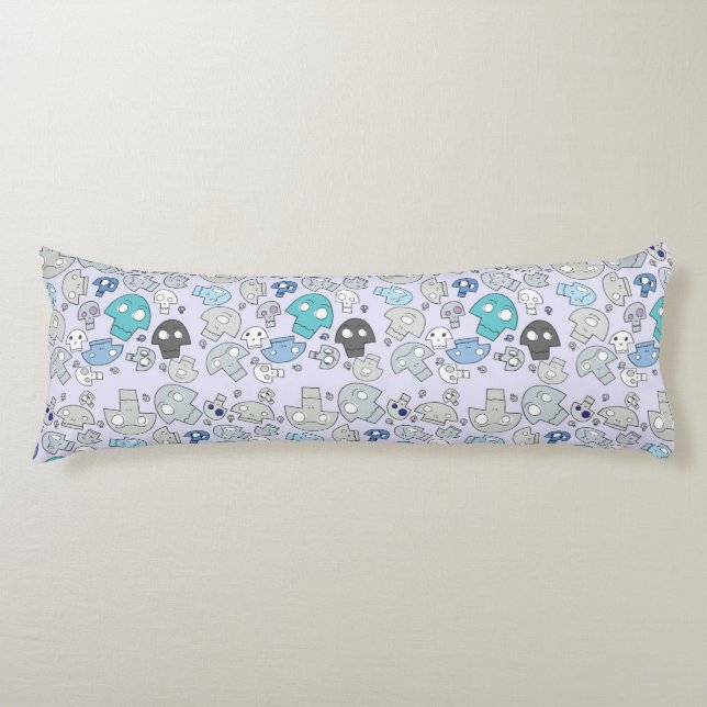 Skull Pattern Body Pillow (Front)