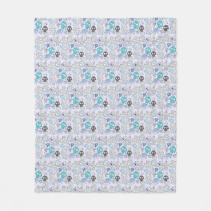 Skull Pattern Fleece Blanket