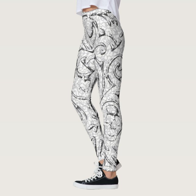 Skull Pattern Halloween Leggings (Left)