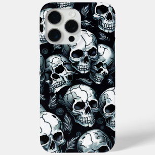 Skull Pattern Halloween themed iPhone 15 Pro Max Case