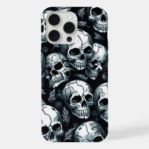 Skull Pattern Halloween themed iPhone 15 Pro Max Case
