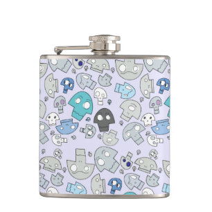 Skull Pattern Hip Flask