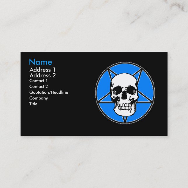 Skull Pentigram Profile Card (Front)
