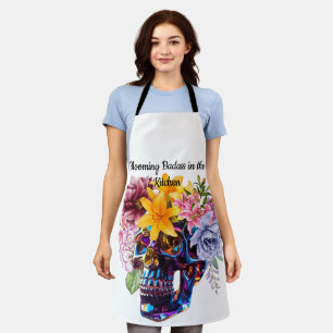 SKULL PETALS APRON