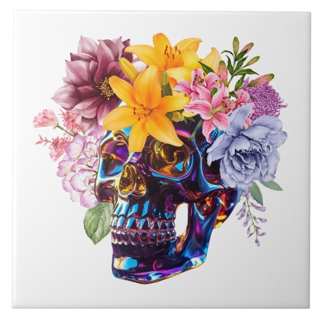 SKULL PETALS TILE (Front)