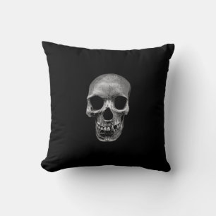Skull Photograph Throw Pillow