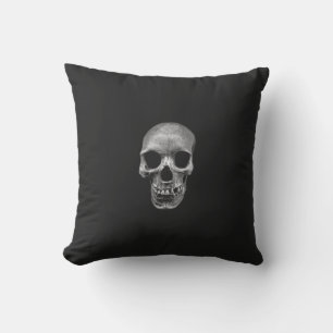 Skull Photograph Throw Pillow