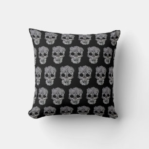 Skull pillow. throw pillow