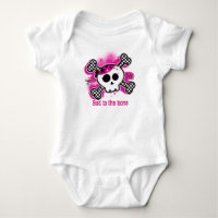 Skull Pink Baby Personalized Custom One Piece