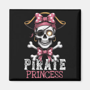 Skull Pirate Princess Crossbones Halloween For Kid Magnet