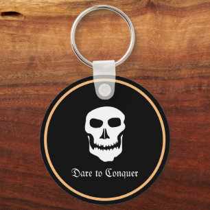 Skull, Pirates, Black, Ghotic / Conquer Keychain