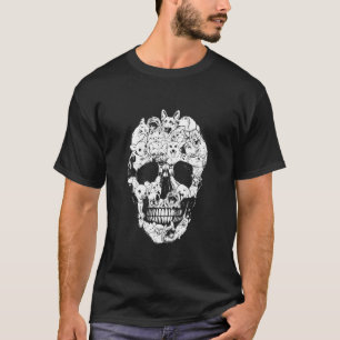 Skull Pitbull Husky Corgi Skeleton Halloween Costu T-Shirt