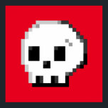 Skull pixel art 8 bit red Poster<br><div class="desc">Skull pixel art 8 bit red inspired by Irezumi tattoo,  manga,  pop art and a touch of Italian taste</div>