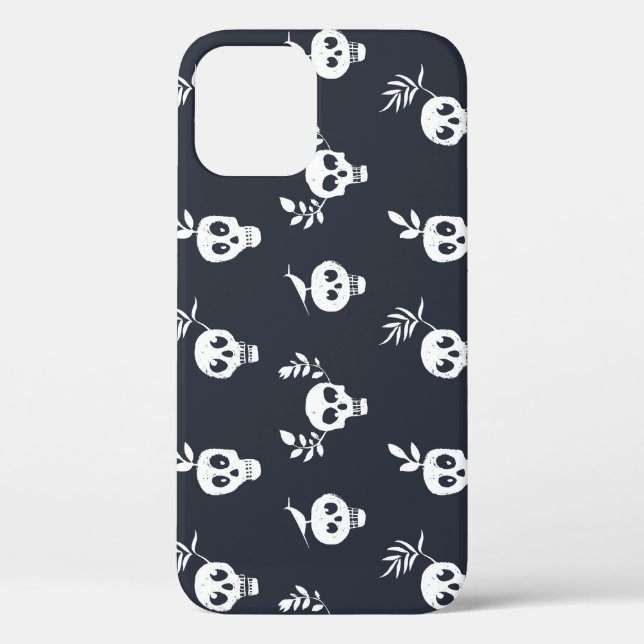 Skull Polka: Botanical Humourous Pattern Case-Mate iPhone Case (Back)
