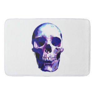 Skull Pop Art Illustration Bath Mat