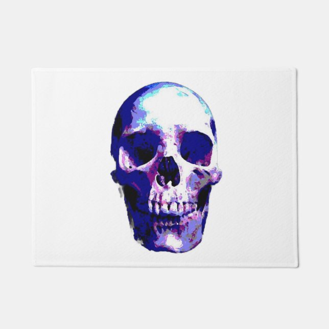 Skull Pop Art Illustration Doormat (Front)