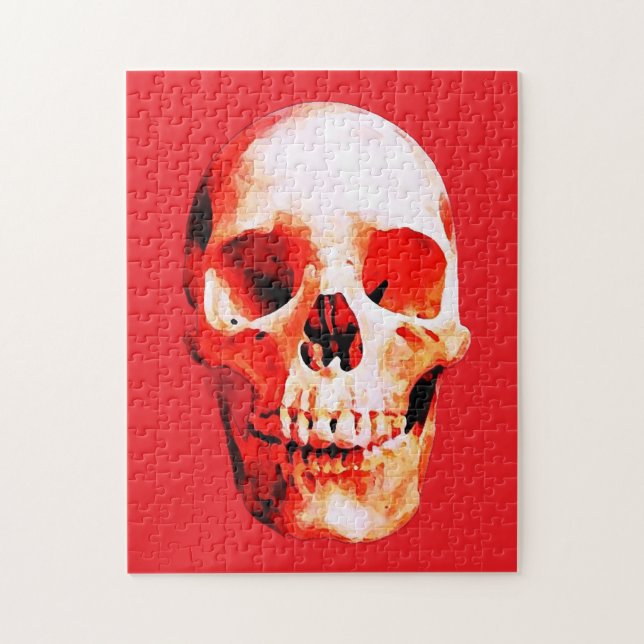 Skull Pop Art Illustration Jigsaw Puzzle (Vertical)