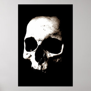 Skull Pop Art Sepia Unique Special Poster