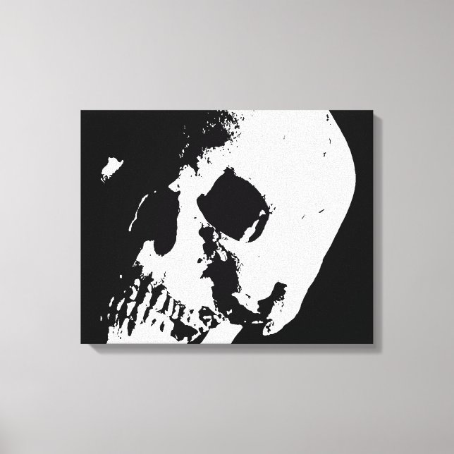 Skull Pop Art Wrapped 2 Canvases Set Canvas Print (Front)