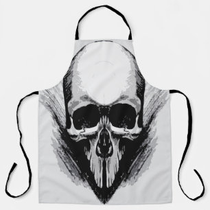 skull poster vector apron