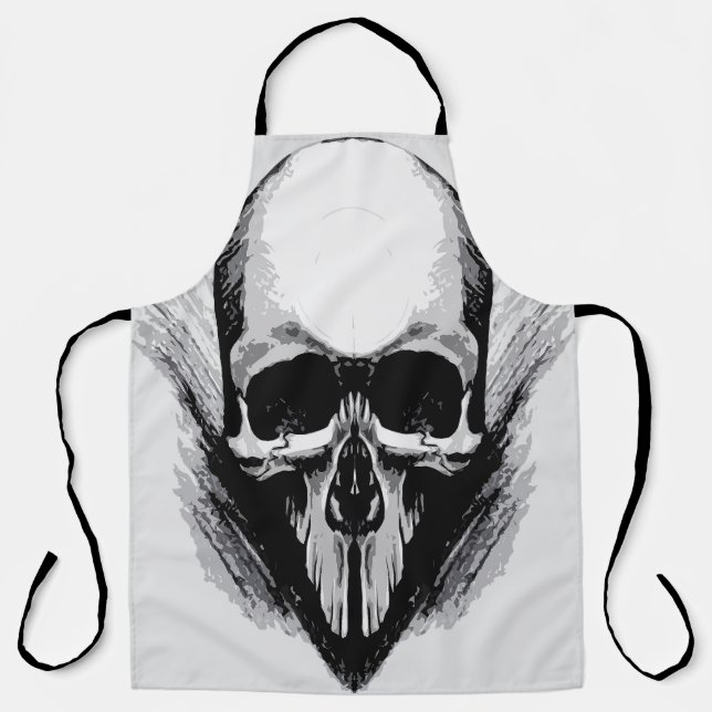skull poster vector apron (Front)