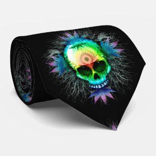 Skull Psychedelic Trippy Explosion mugs Tie