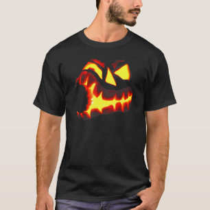 Skull Pumpkin Carving Boy Girl Party Scary Horror T-Shirt