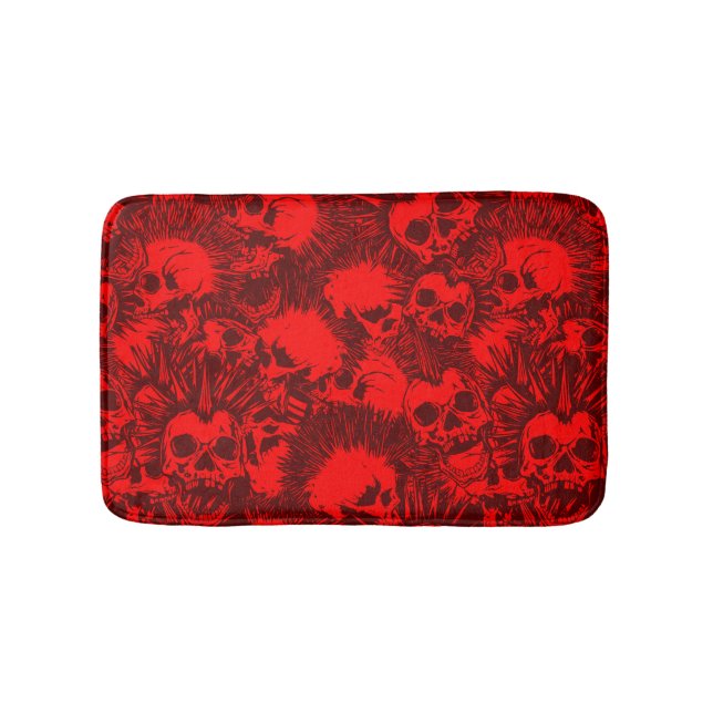 skull punk bath mat (Front)